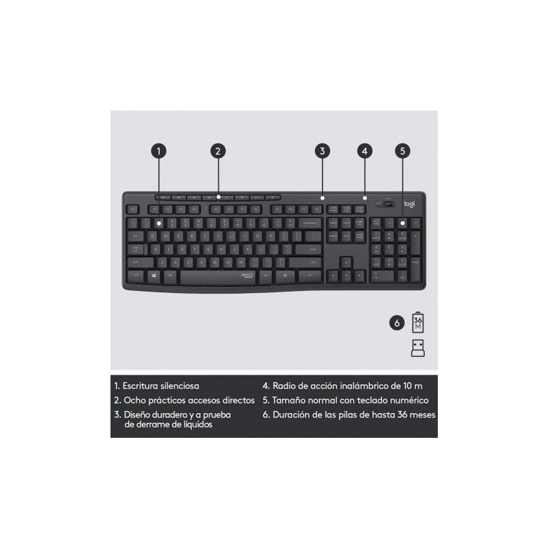 KIT TECLADO Y RATON WIRELESS SILENT...