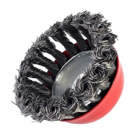 CEPILLO COPA ALAMBRE TRENZADO 80MM SINDEX