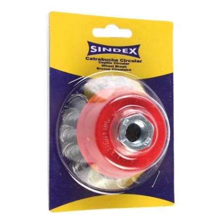 CEPILLO COPA ALAMBRE TRENZADO 80MM SINDEX