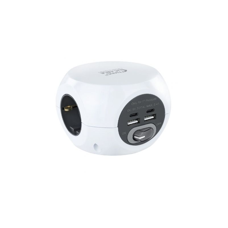 BASE MULTIPLE 3 TOMAS + 4 USB NANOCABLE
