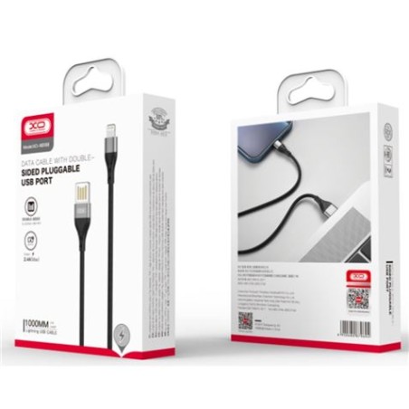 CABLE NB188 CARGA RAPIDA SLIM USB - LIGHTNING | 2.4A | 1 METRO XO