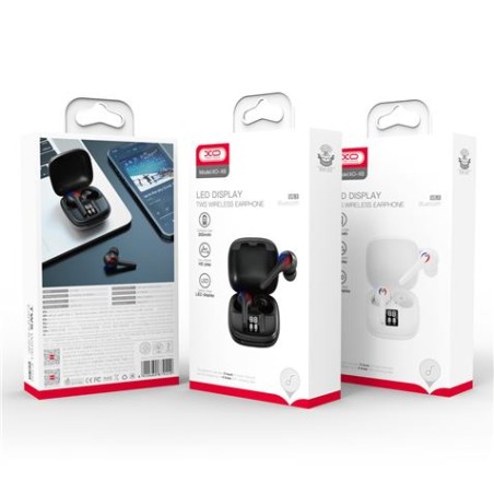AURICULARES TWS X8 + BASE CON INDICADOR DE CARGA BLANCO XO