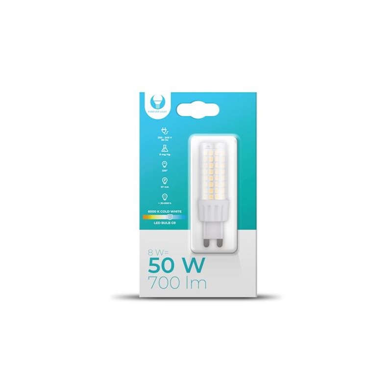 BOMBILLA LED G9 8W 700 LUMEN LUZ FRIA...