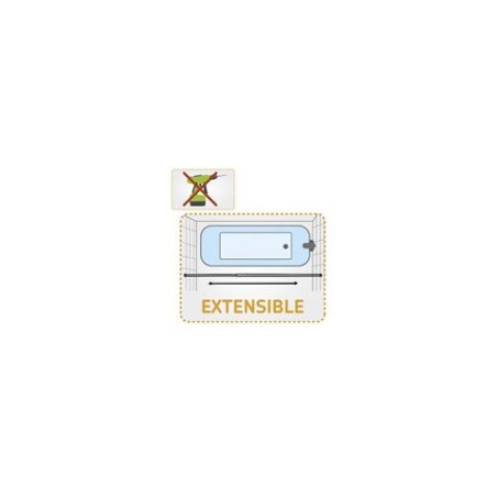 BARRA EXTENSIBLE BAÑO ALUMINIO 22MM 70-120 HBS