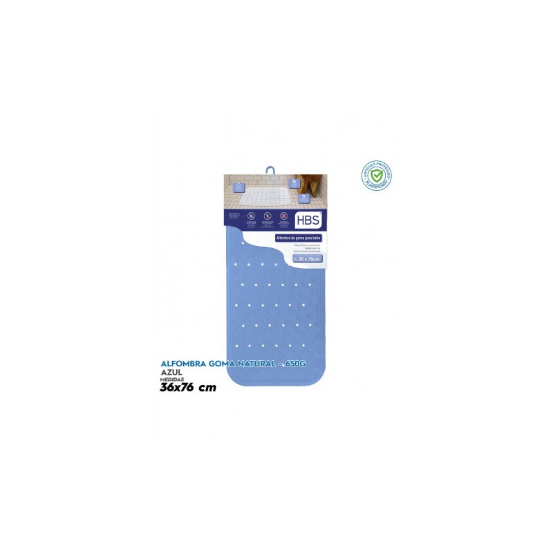 ALFOMBRA GOMA NATURAL - 650G AZUL HBS