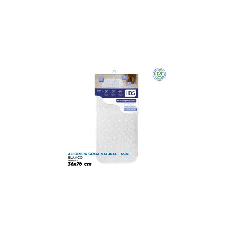 ALFOMBRA GOMA NATURAL - 650G BLANCO HBS
