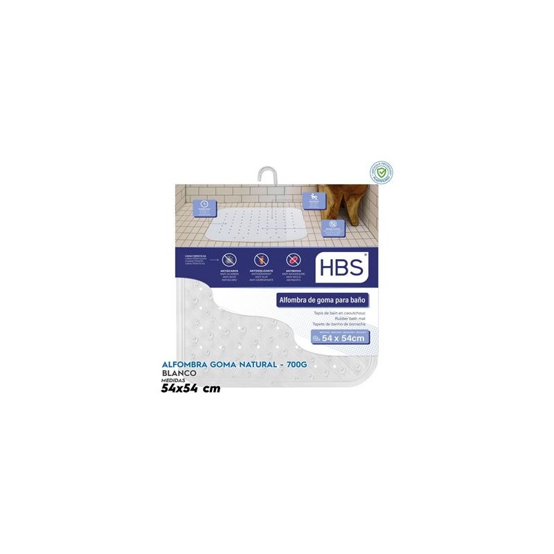 ALFOMBRA GOMA NATURAL - 700G BLANCO HBS