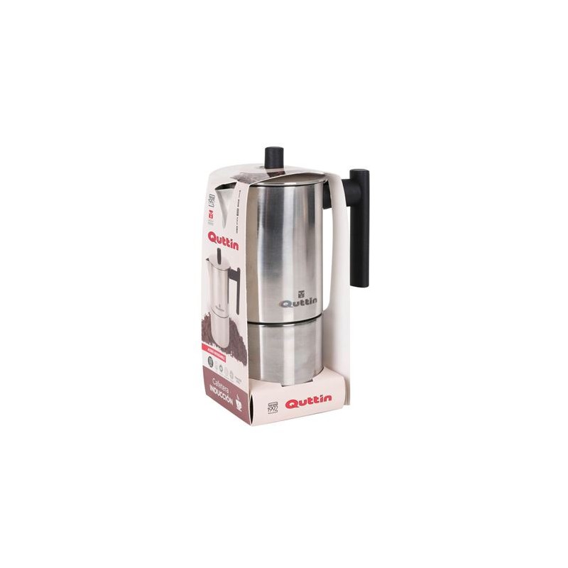 CAFETERA INDUCCIÓN 6 TAZAS INOX QUTTIN