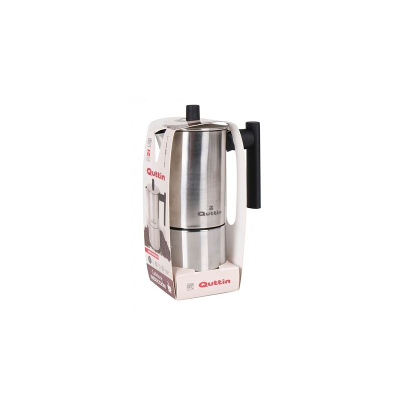 CAFETERA INDUCCIÓN 4 TAZAS INOX QUTTIN