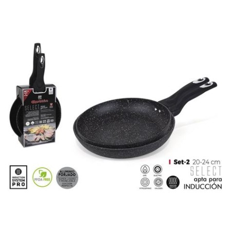SET 2 SARTENES ALUMINIO FORJADO SUPER LIGERO 20-24CM SELECT QUTTIN
