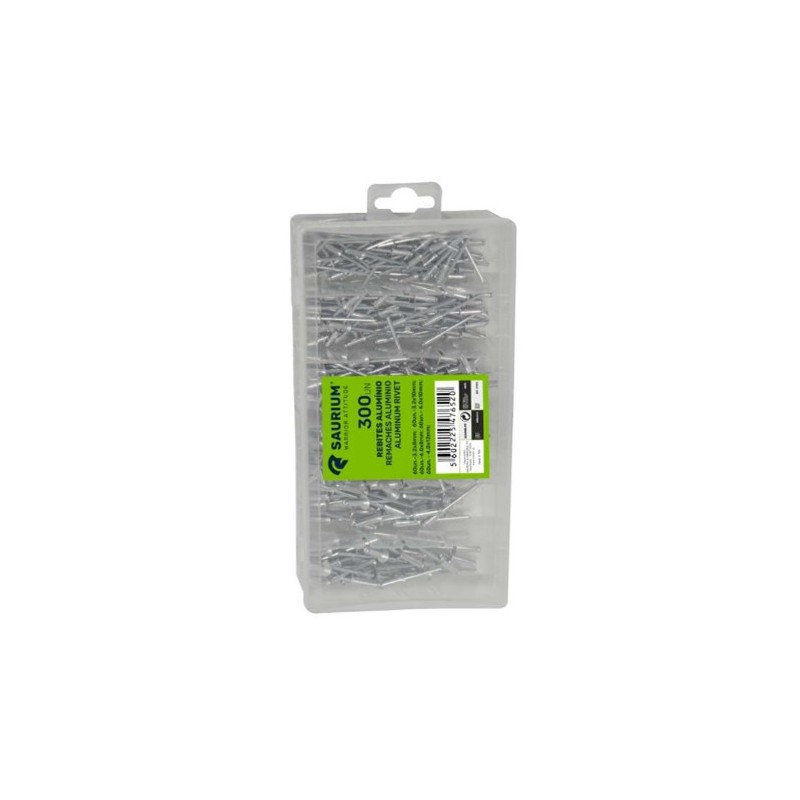 JUEGO 300 PCS REMACHES ALUMINIO SAURIUM