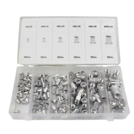 JUEGO 150 PCS REMACHES DE TUERCA MADER