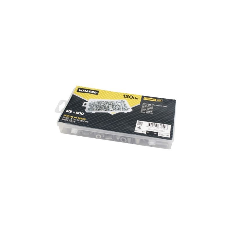 JUEGO 150 PCS REMACHES DE TUERCA MADER