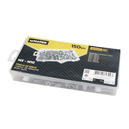 JUEGO 150 PCS REMACHES DE TUERCA MADER
