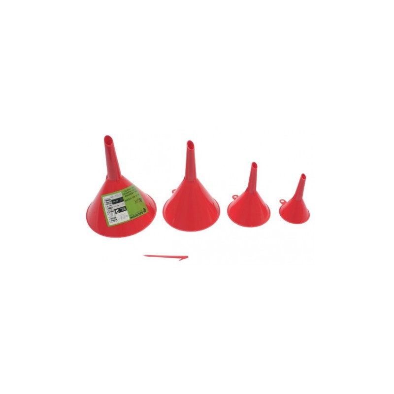 JUEGO 4 PCS EMBUDOS PLASTICO SAURIUM