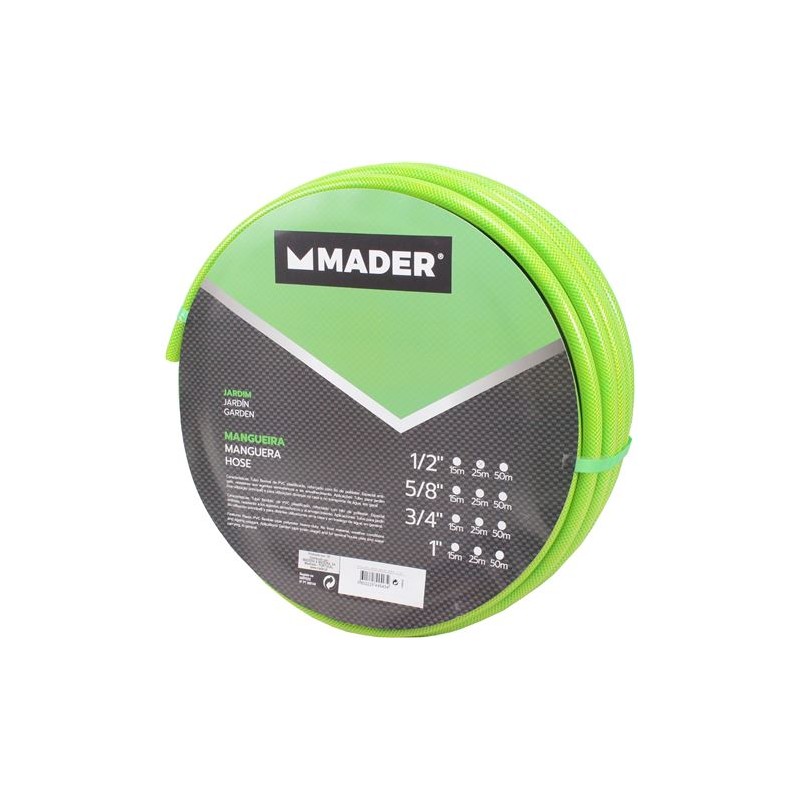 MANGUERA REFORZADA 25 METROS 1/2" MADER