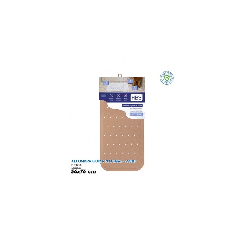 ALFOMBRA GOMA NATURAL - 650G BEIGE HBS