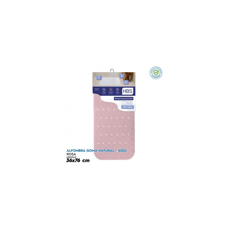 ALFOMBRA GOMA NATURAL - 650G ROSA HBS