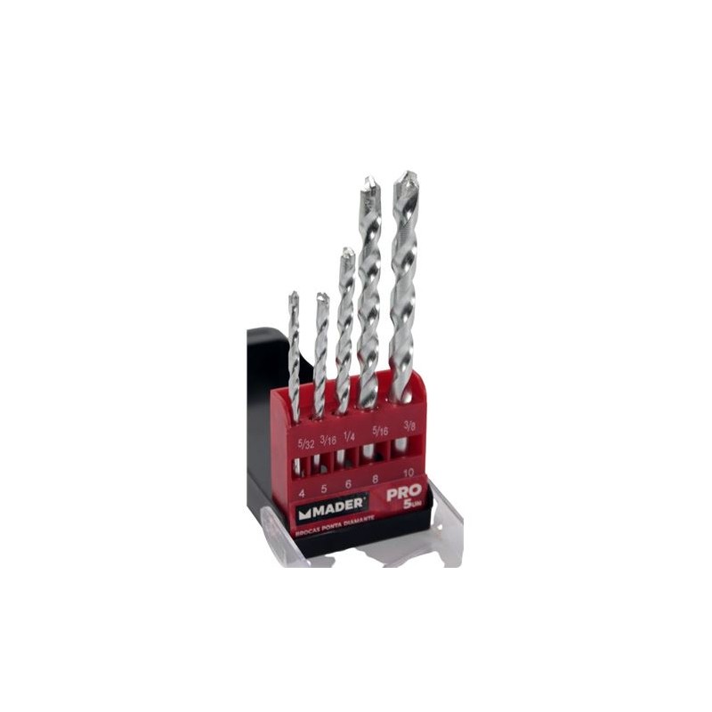 JUEGO 5 BROCAS WIDIA PROFESIONAL MADER