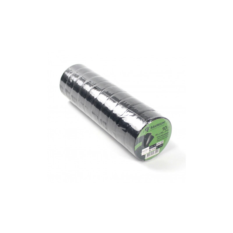 CINTA AISLANTE 10 PCS 10MX19MM NEGRA...