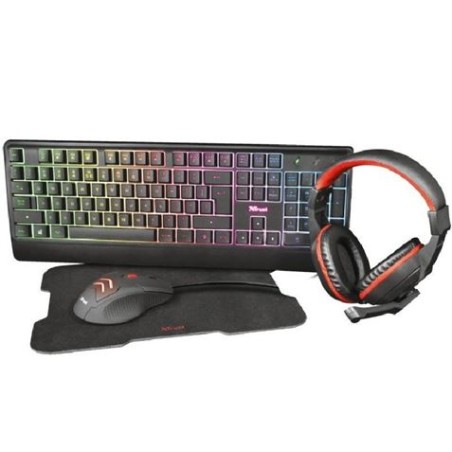 PACK GAMING 4 EN 1 ZIVA TECLADO+RATON+AURICULARES+ALFOMBRILLA TRUST