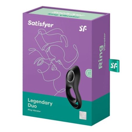 ANILLO VIBRADOR PARA PENE LEGENDARY DUO SATISFYER NEGRO