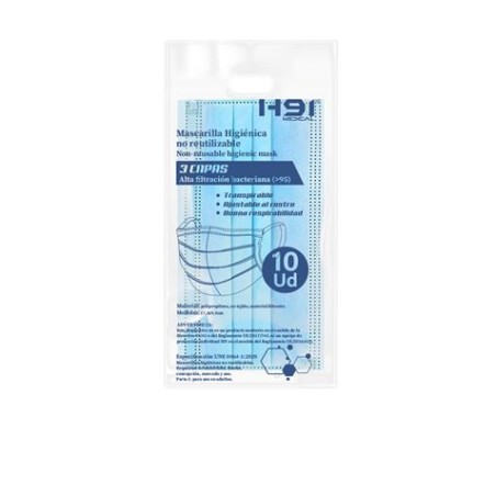 PACK 10 MASCARILLAS AZULES H91 MEDICAL BS.10