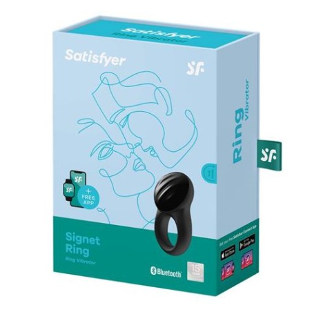 ANILLO VIBRADOR PARA PENE CON APP SIGNET NEGRO SATISFYER