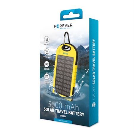 POWERBANK SOLAR 5000MAH AMARILLA FOREVER - GSM011226-1
