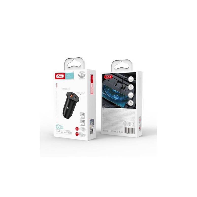 CARGADOR MECHERO CC38 QC 3.0 20W XO