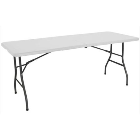 MESA JARDIN PLEGABLE RECTANGULAR BLANCA 2.4MTRS