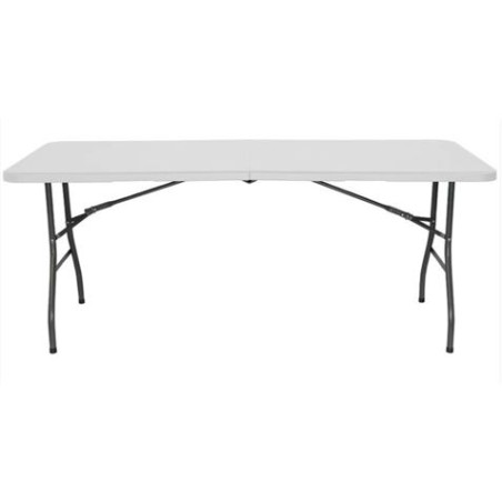 MESA JARDIN PLEGABLE RECTANGULAR BLANCA 2.4MTRS