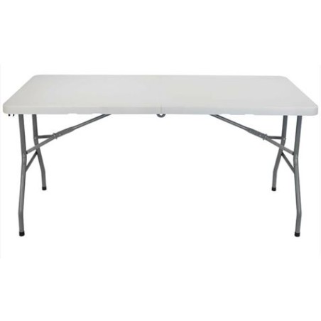 MESA JARDIN PLEGABLE RECTANGULAR BLANCA 1.5MTRS