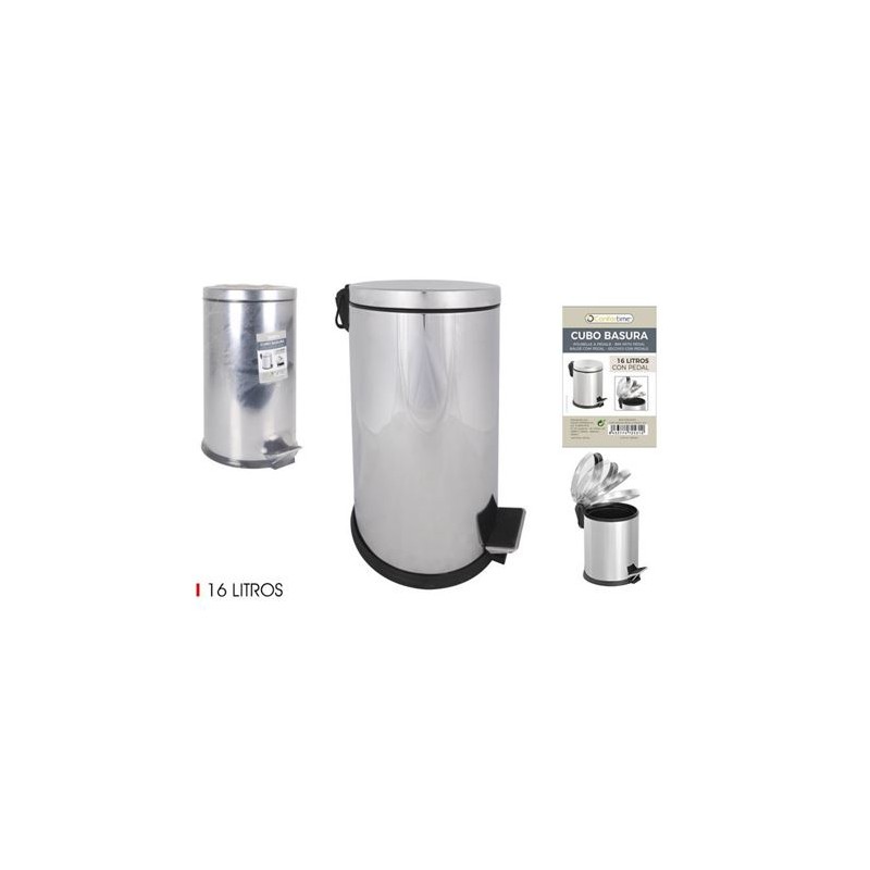 CUBO DE BASURA METALICO CON PEDAL...
