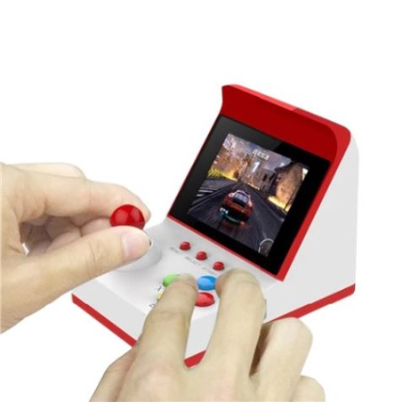 CONSOLA MINI RECREATIVA ARCADE RETRO 360 JUEGOS ROJO/BLANCO