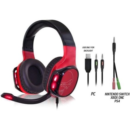 AURICULARES GAMING ELITE H-60 MULTIPLATAFORMA ROJO
