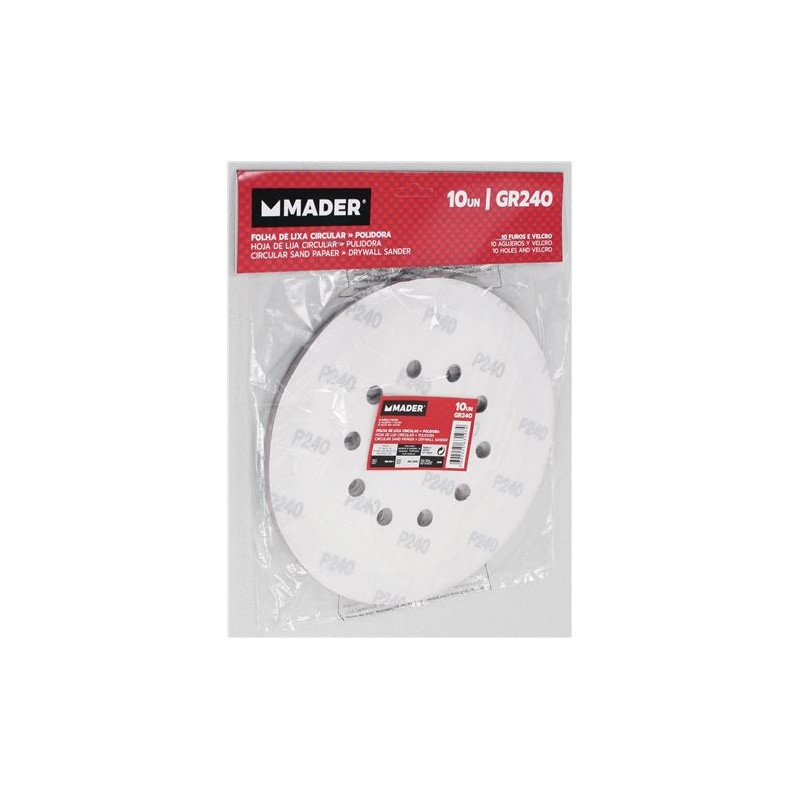 PACK 10 LIJAS GR240 VELCRO PARA...