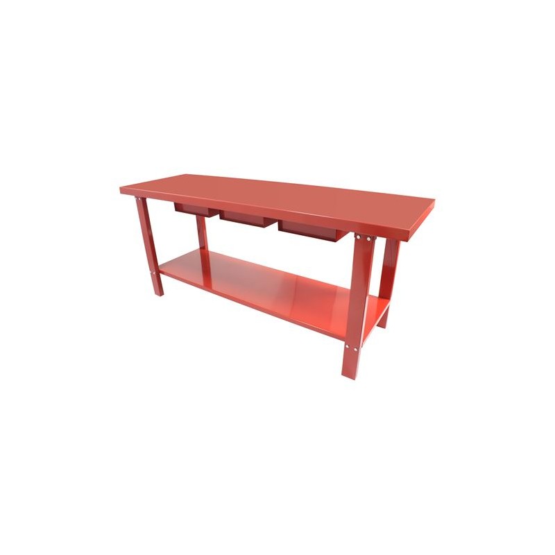 BANCO DE TRABAJO METAL 200X64CM MADER