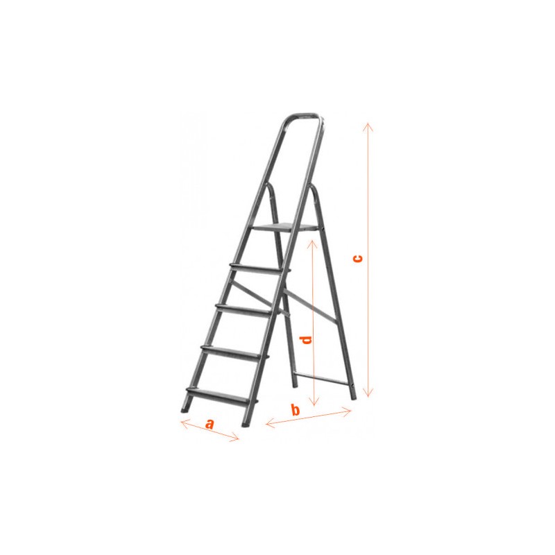 ESCALERA ALUMINIO 6 PELDAÑOS MADER