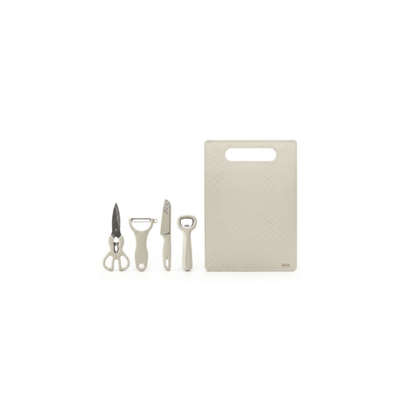 SET 4 UTENSILIOS COCINA +TABLA DE CORTE Y CON SOPORTE QUTTIN