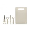 SET 4 UTENSILIOS COCINA +TABLA DE CORTE Y CON SOPORTE QUTTIN