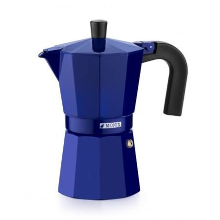 CAFETERA ITALIANA 6 TAZAS ALUMINIO AZUL MONIX - M301706