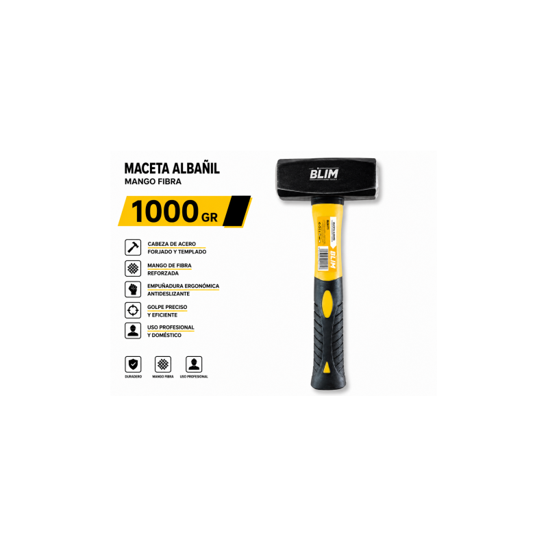 MACETA ALBAÑIL 1000GR MANGO FIBRA BLIM