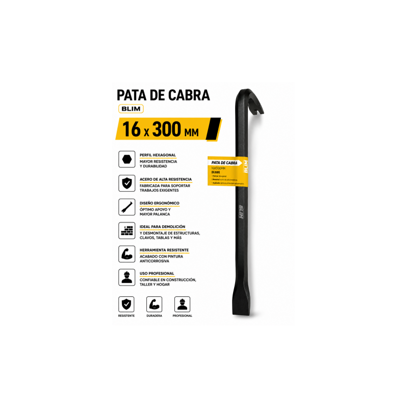 PATA DE CABRA 16X300MM BLIM