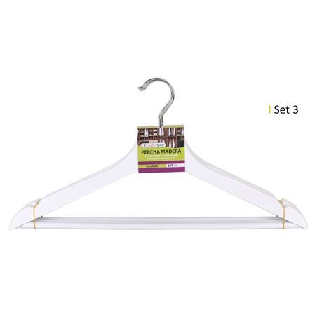 SET 3 PERCHAS MADERA BLANCA 42.5X21.5 CONFORTIME - BY01031569810