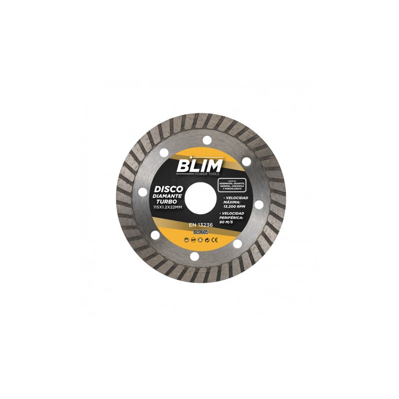 DISCO DIAMANTE TURBO 115X1.2X22MM BLIM