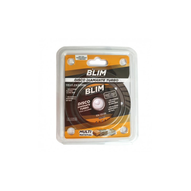 DISCO DIAMANTE TURBO 115X1.2X22MM BLIM