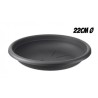 PLATO PARA MACETA 22CM ANTRACITA ARTPLAST