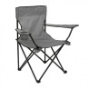 SILLA PLEGABLE DE CAMPING CON POSAVASOS GRIS SUNGARDEN