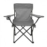 SILLA PLEGABLE DE CAMPING CON POSAVASOS GRIS SUNGARDEN